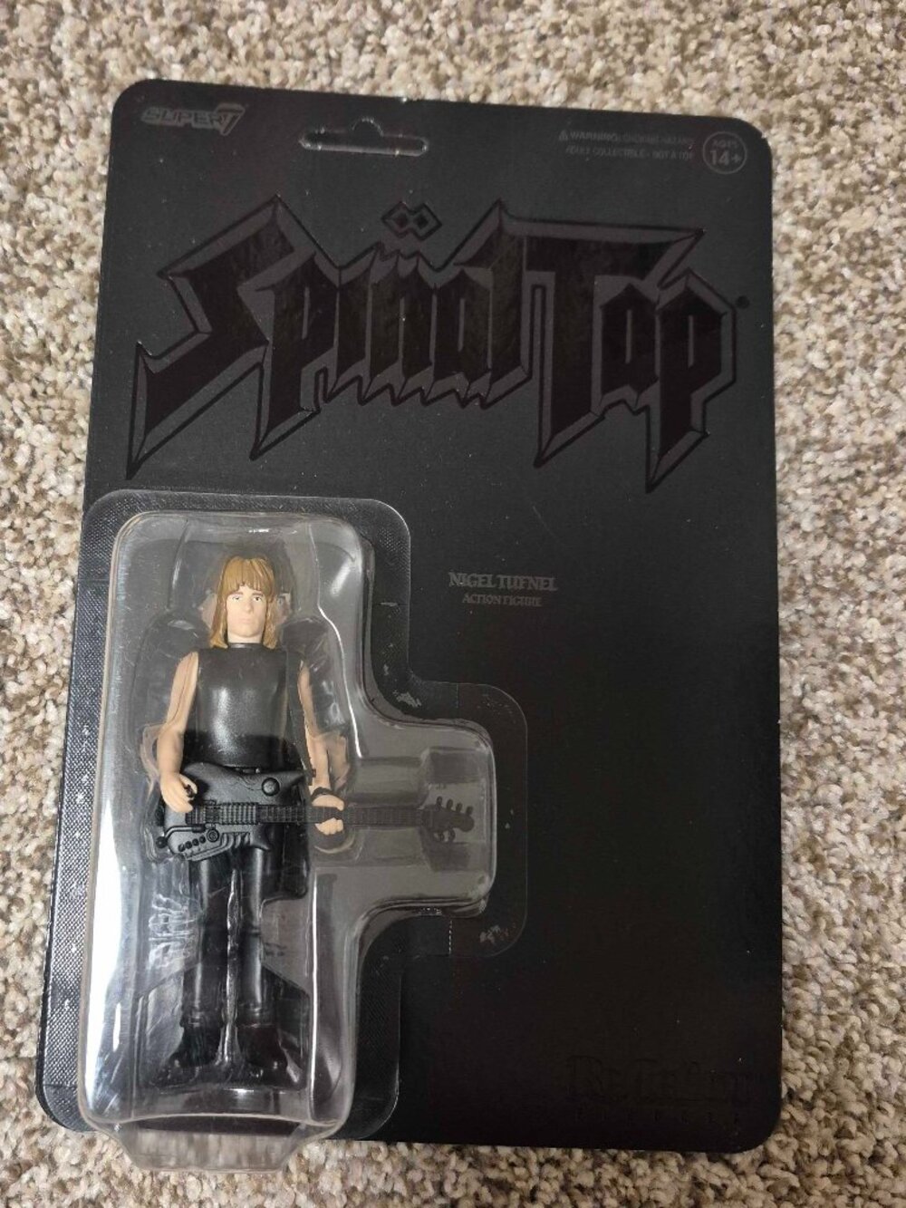 This is Spinal Tap Nigel Tufnel Super 7 ReAction Figure None more black